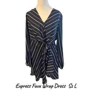 Express Faux Wrap Dress - Size L